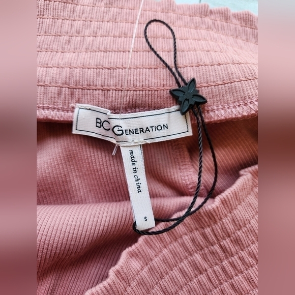 BCBGeneration Rib-Knit Shorts Size Small Pink NWOT - Picture 8 of 9